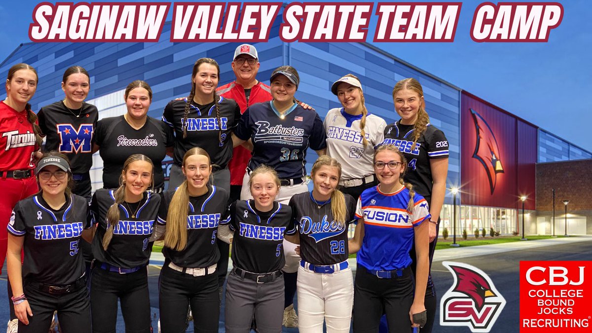 CollegeBDJocks's tweet photo. CBJ headed up to Saginaw, MI yesterday for Coach Ryan Schalk’s Team Camp. These ladies played great!!! Pictured below:
Front Row:
@kikithenatural, @wyckoffmadison, @MarinMcCullou12, @jaidan_beak2025, 
@olivia_root28, @CaliDAmour21
Back Row in comments https://t.co/eFf3rFajyj