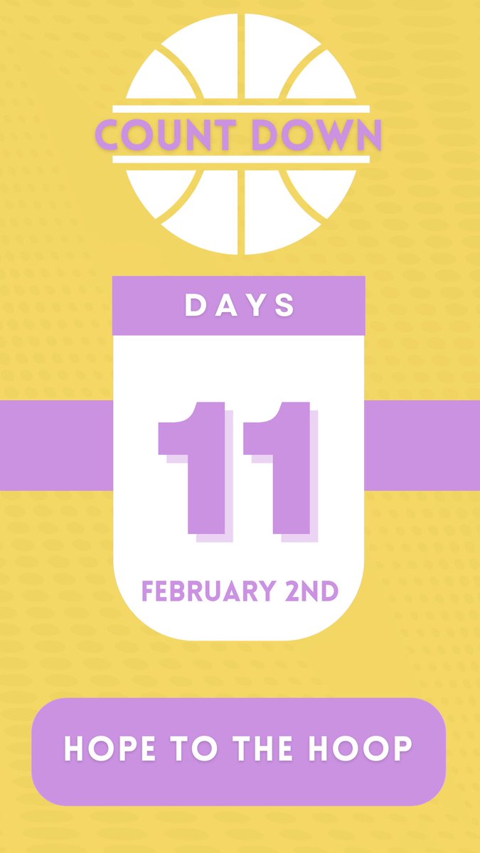 🏀🏀11 DAYS🏀🏀 Hey Firebirds!! Just 11 days until we bring Hope to the Hoop! Find your yellow!! We HOPE to see you all February 2nd!!💛🏀