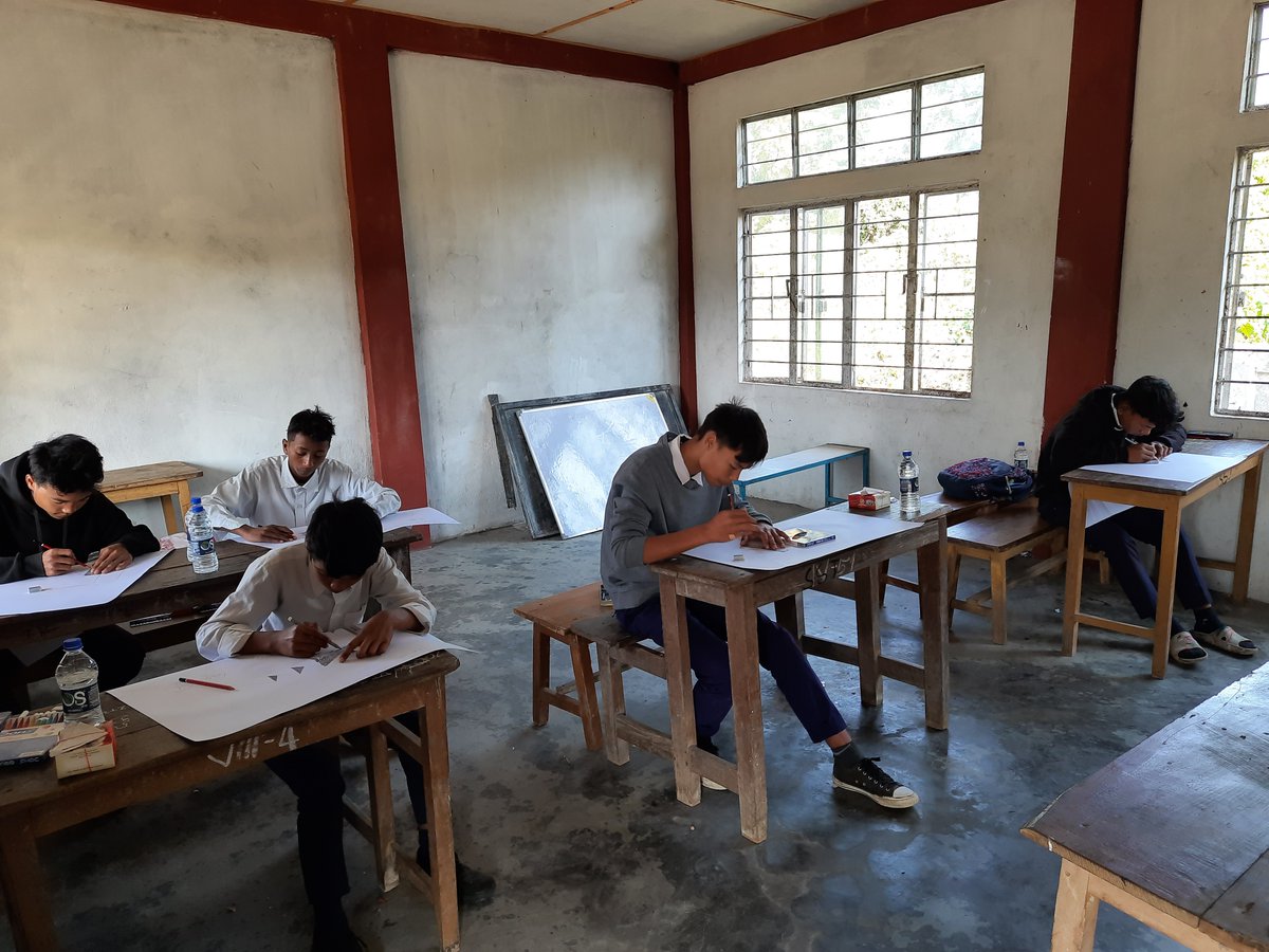 EbsbAp's tweet photo. @NitArunachal in collaboration with @EbsbAp  organized Painting Competition on 'Exam Warriors' to promote Pariksha Pe Charcha 2024 at Government Secondary School, Jote, Arunachal Pradesh on 22.01.2024. @EduMinOfIndia @educationArPr https://t.co/gQd47tPqb2