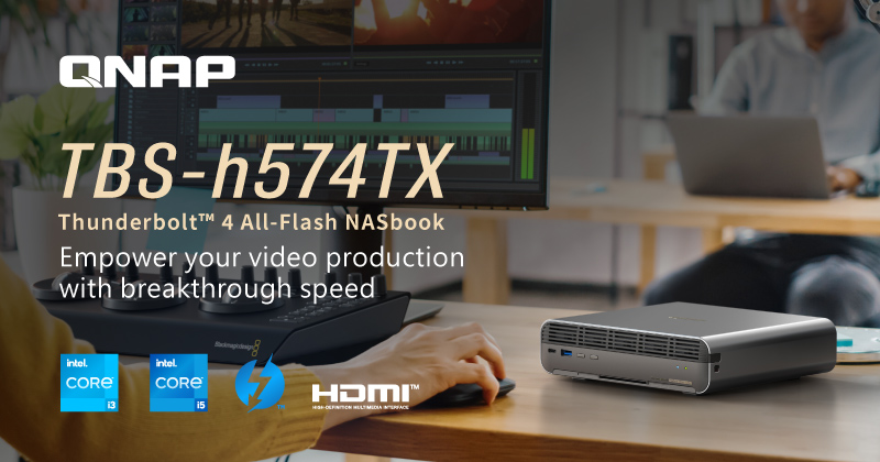 QNAPEspana's tweet photo. Presentamos el NASbook all flash con Thunderbolt™ 4: el TBS-h574TX permite la producción de vídeo con una velocidad impresionante y una SSD M.2 intercambiable en caliente.

📌 https://t.co/o91o2OUA3Q

#QNAP #NAS #NASbook #Thuderbolt4 #TBSh574TX https://t.co/hxIRHJMr3H
