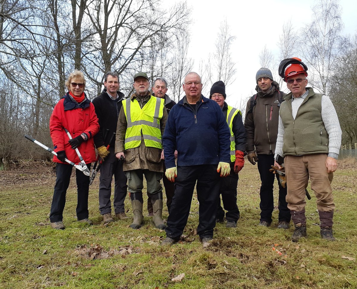Many thanks to the great team for Saturday's Muck-in. A lot of tree-shelter removal (nobody's favourite job) and coppicing done. The reserve is flooded again today.