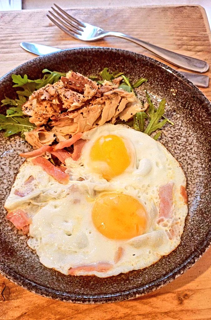 Lunch 👌 Mackerel Rocket Eggs Bacon Basic / Easy / Healthy