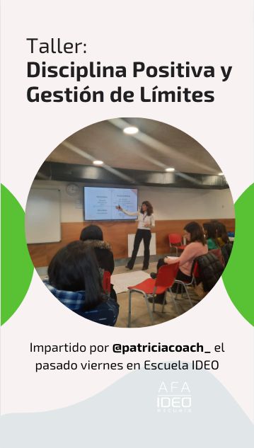 ✔️El pasado viernes se impartió el TALLER de DISCIPLINA POSITIVA y GESTIÓN de LÍMITES por parte de <a href="/patriciacoach_/">Patricia</a> en <a href="/escuelaideo/">Escuela IDEO</a> GRACIAS a tod@s por sumaros a este aprendizaje. Seguimos…
#TodosSomosIDEO
Podéis ver algunas fotos en nuestro Instagram
instagram.com/reel/C2ZsgEONK…