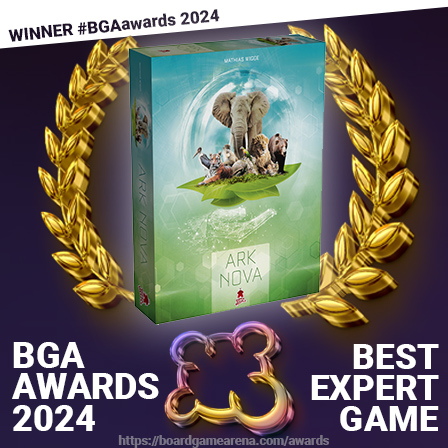 You've voted for Best EXPERT game on #BGAawards:  Ark Nova by <a href="/FeuerlandSpiele/">Feuerland Spiele</a>