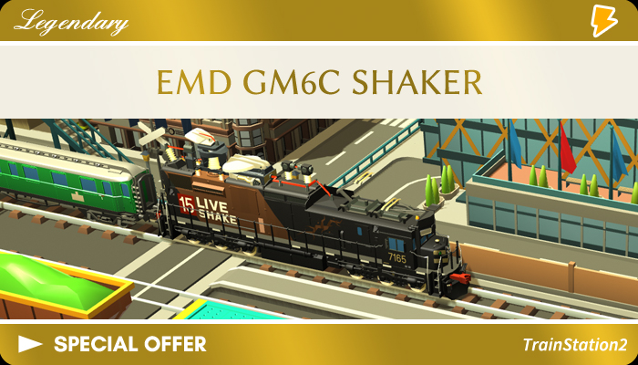 TS2RT_bot's tweet photo. EMD GM6C SHAKER [Legendary] [Electric]
> Special offer
🚂🚅🚋
#TrainStation2 #TS2RT https://t.co/QZRmjuyVR9 https://t.co/q5PKnfBu7Y