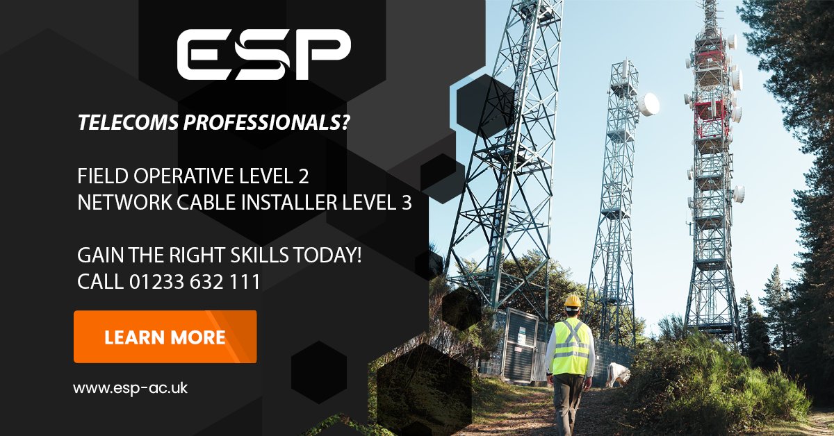 🔧🌐 Master the Telecoms Field! 🚀
Are you ready to empower your team with the latest Telecoms skills? Enrol Your Team Today:
Connect with us to discuss customised training solutions. Email us at info@esp-ac.uk, call 01233 632 111 or visit our website esp-ac.uk.🚀📚