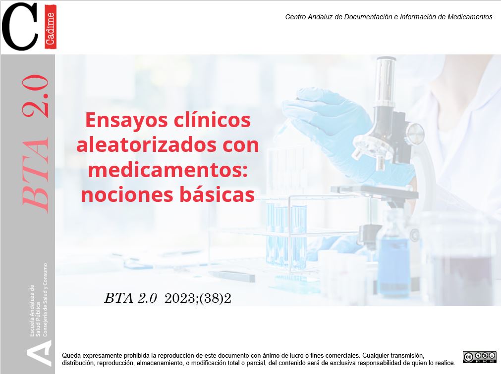 📢Nuevo BTA 2.0‼️
Presentación sobre el BTA de "Ensayos clínicos aleatorizados con medicamentos: nociones básicas".  CC <a href="/EASPsalud/">Escuela Andaluza SP</a>.

Más información 👉easp.ws/cadimebta20220…