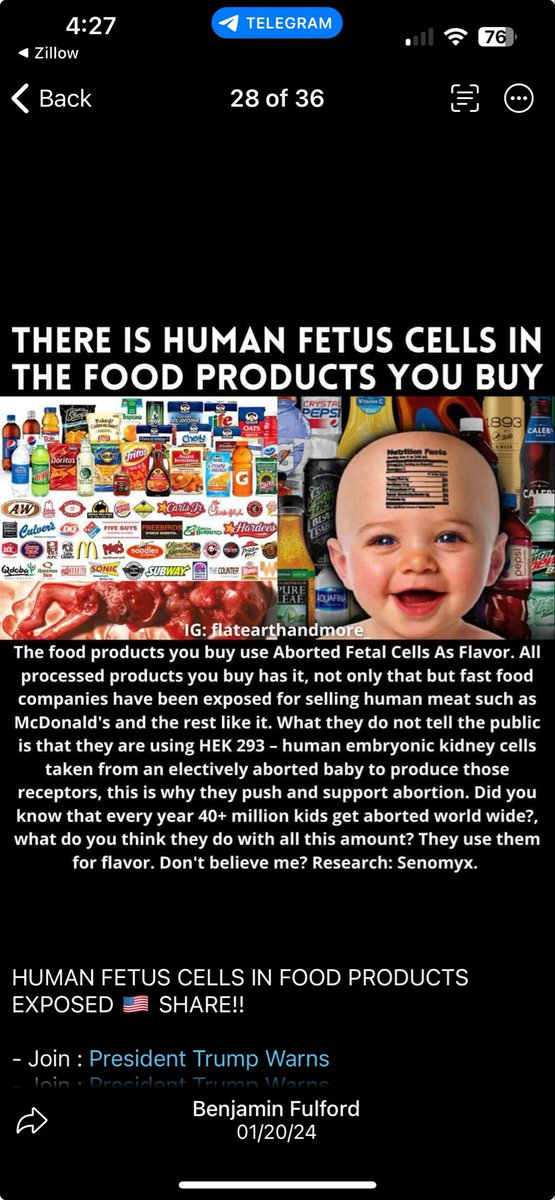 #senomyx is a food enhancer added to our foods. It comes from aborted human fetus used as #FlavorEnhancers in our food. Leading producers are #Pepsi #FritoLats #Starbucks You need to know how our food production is being controlled, what we are actually eating. Google “senomyx”