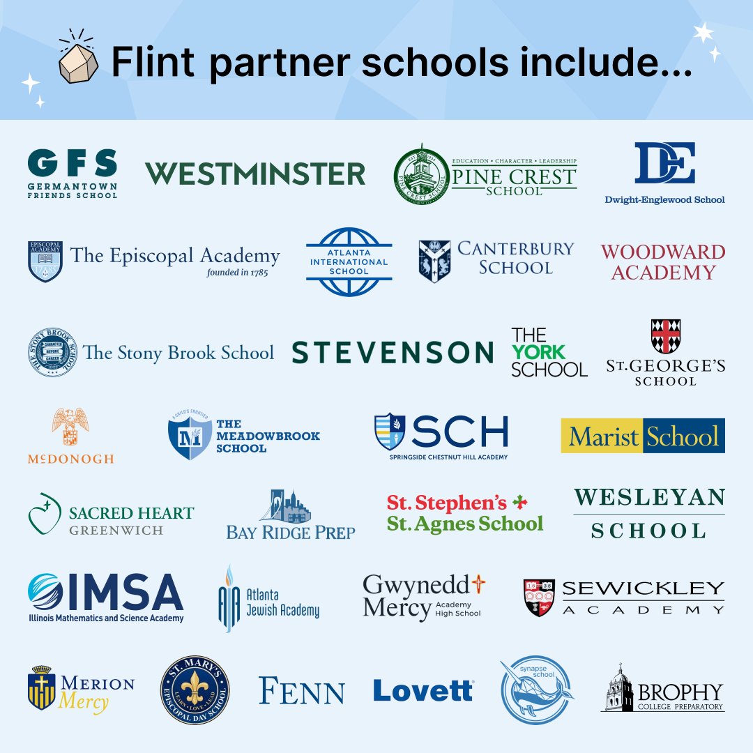 An AI teaching assistant for every teacher. An AI tutor for every student. 

At Flint, we’re honored to be partnering with many of the top independent schools in the nation to deliver on the promise of personalized learning.