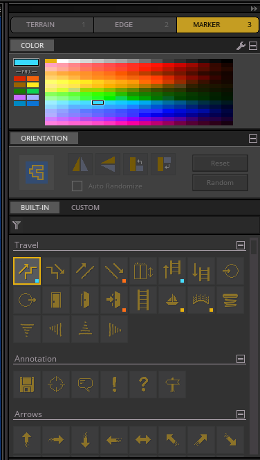 gridcarto's tweet photo. This week I've started working on improving an existing feature within Grid Cartographer - the color memory. My implementation of this user requested feature often left people wondering "why did my pen change color?" So, the first step is to show you the remembered color. https://t.co/8A6H4UuY8g