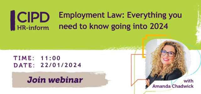 mrserioushead's tweet photo. My first @hrinform #webinar was on Employment Law. A non-stop look at changes coming in to effect in 2024. #CIPD #hr #cpd #learn https://t.co/5xejUhE04h