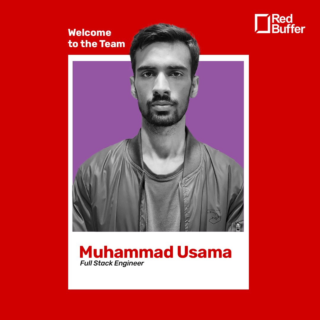 Let's give a warm welcome to Usama, our newest member of the Red Buffer Family 🎉 He joined us as a Full Stack Engineer!

We're excited to have you on board Usama, and can't wait to see the incredible contributions you'll make! 😃

#WelcomeOnboard