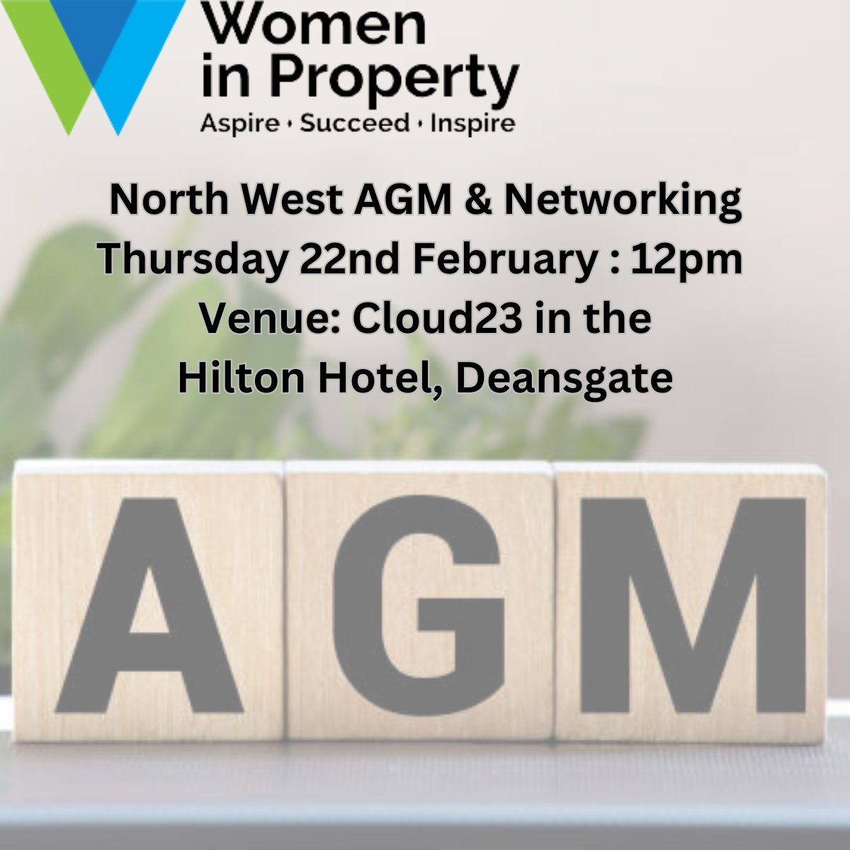 Women in Property NW (@wipnorthwest) on Twitter photo 📣 Its that time of year again, join <a href="/wipnorthwest/">Women in Property NW</a> for our AGM at <a href="/Cloud23Bar/">Cloud 23 Manchester</a> at @HiltonMCR on Thurs 22nd Feb, 12 noon or virtually for free (open to #members and non-members)
Thanks to our branch sponsors: <a href="/Harleyhaddow/">Harley Haddow</a> & event partners <a href="/ConnectInEvents/">Connect In Events</a>
tinyurl.com/ysbtb5ra 📣 Its that time of year again, join <a href="/wipnorthwest/">Women in Property NW</a> for our AGM at <a href="/Cloud23Bar/">Cloud 23 Manchester</a> at @HiltonMCR on Thurs 22nd Feb, 12 noon or virtually for free (open to #members and non-members)
Thanks to our branch sponsors: <a href="/Harleyhaddow/">Harley Haddow</a> & event partners <a href="/ConnectInEvents/">Connect In Events</a>
tinyurl.com/ysbtb5ra