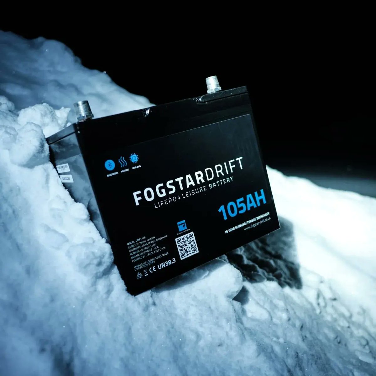 Our Lithium Iron Phosphate (LiFePO4) batteries are built to handle the harshest conditions, with an operating temperature range of -20°C to 60°C. 

That means you can enjoy your adventures year-round, without worrying about your battery failing you in the cold 🌨️ #fogstardrift