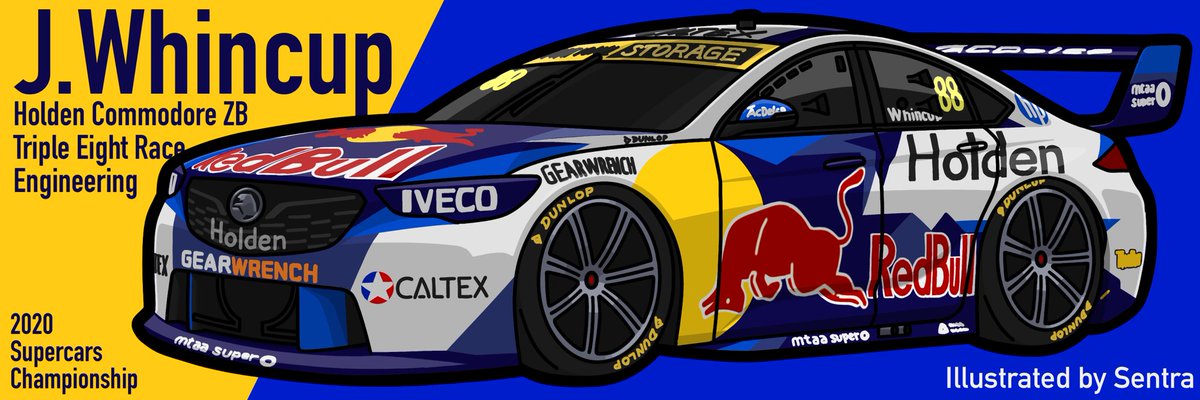 こちらも昨日配布したステッカー
2020年のスーパーカー選手権、ジェイミーウィンカップのコモドアです

#せんとらのレーシングカーイラスト 
#RepcoSC