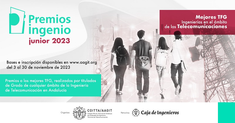 ¡Última semana de inscripción!
<a href="/coitta_aagit/">🚀COITTA-Telecos</a> convoca los Premios Ingenio Junior con el que se distinguen los mejores Trabajos Fin de Grado (TFG), realizados por titulados de Grado de cualquier ámbito de la Ingeniería de Telecomunicación
etsi.us.es/agenda/premios…