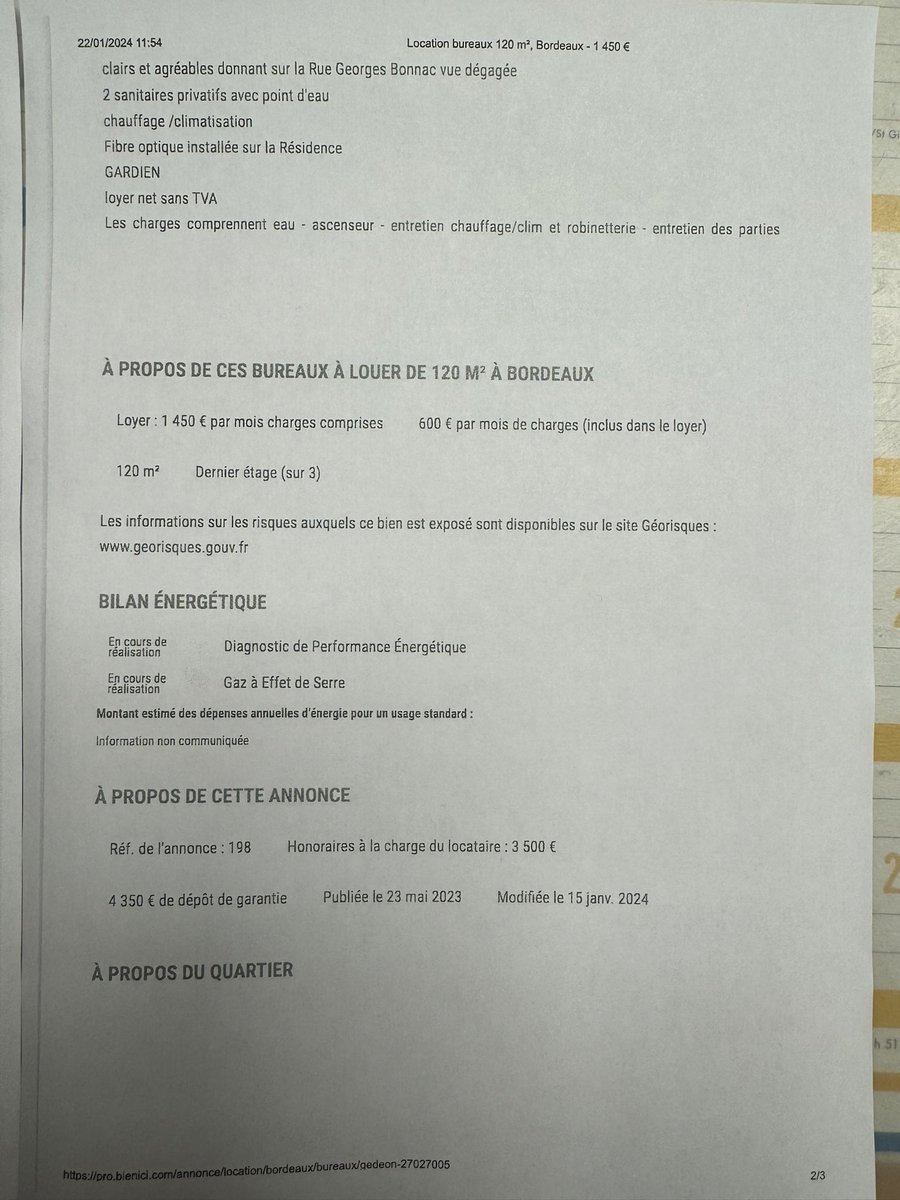 Cher réseau 
Bureaux a louer aux jardins de Gambetta à Meriadeck
Résidence sécurisée, bureaux rénovés
J'ai aussi une place de parking a 80€/mois 
Contactez moi et partagez les Amis