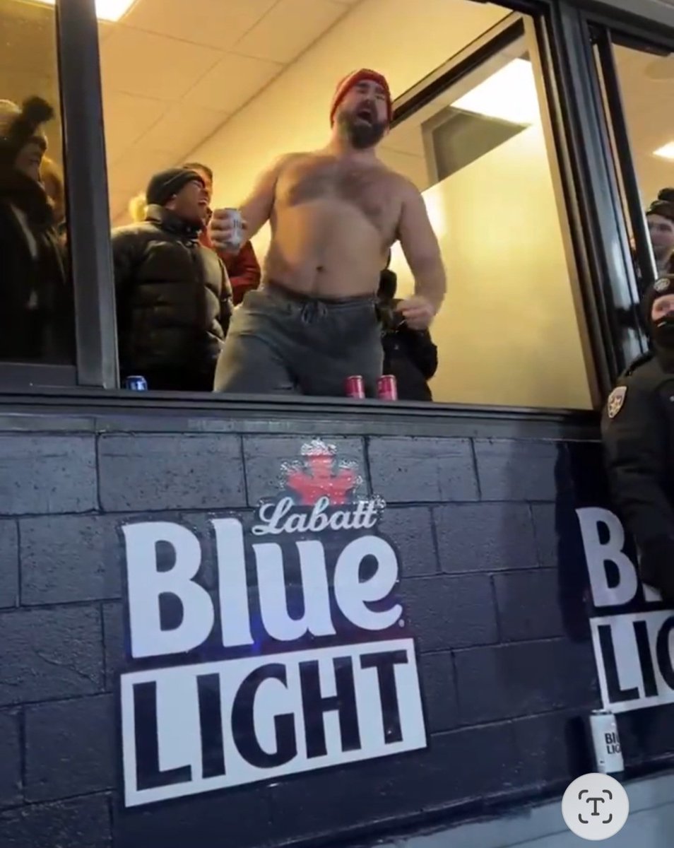 Hope the <a href="/LabattUSA/">Labatt Blue Light</a> exec that recommended stadium advertising gets a fat bonus this morning. And a case or two for <a href="/jasonkelce/">Jason Kelce</a>.