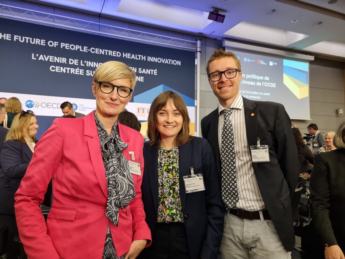 Proud to be representing @EPHA_EU with @RaymondGemen @milkasklvc at the @OECD High Level Policy Forum: The Future of People-Centred Health Innovation. Discussions have ranged from the importance of PREMS in the PaRIS survey to the need for responsible #AI in health systems!