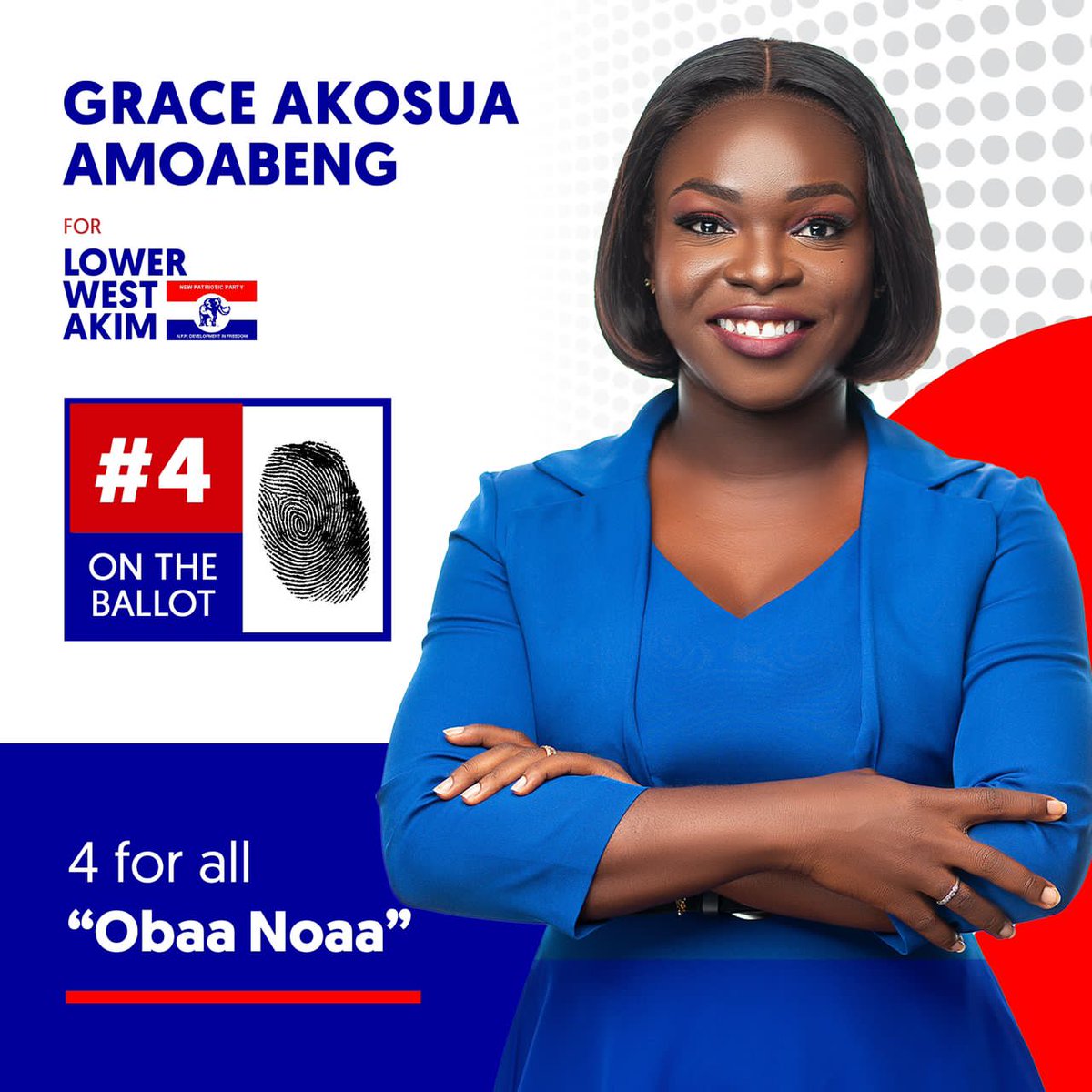 Hon. <a href="/AmoabengAkosua/">Akosua Vawulence</a> is here to serve her constituents. Get ready to cast your vote on January 27th and make your voice heard! It's time to choose a Parliamentary candidate who will champion your interests and bring positive change to our community.
#Obaa noaa
#GAA2024
NO.4