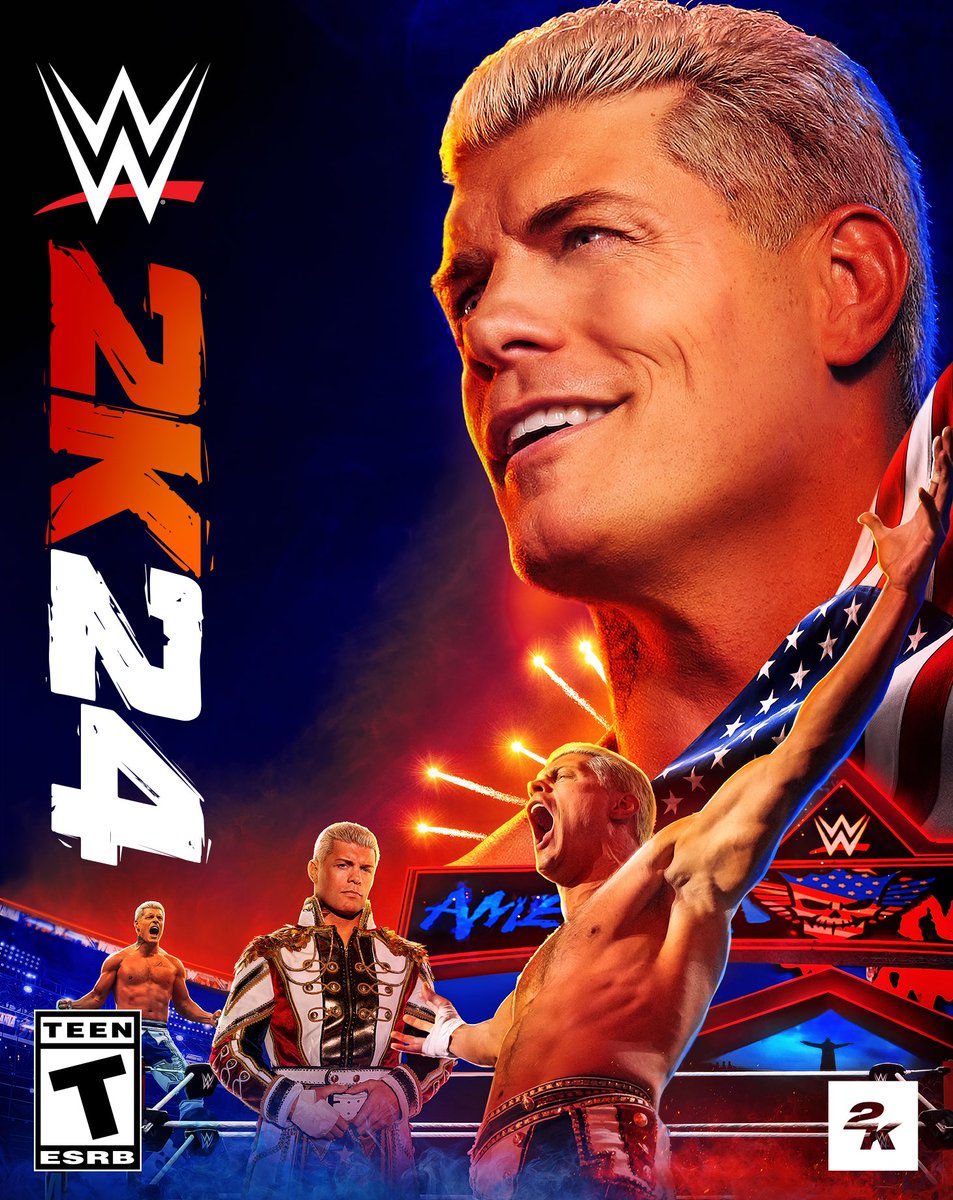 TheSDHotel's tweet photo. BREAKING: The Official WWE 2K24 Covers have been revealed! 🔥

Cody Rhodes is the cover star for the Standard Edition and Rhea Ripley and Bianca Belair are the cover stars for the Deluxe Edition!

#WWE2K24 https://t.co/CE3aVW8sOM