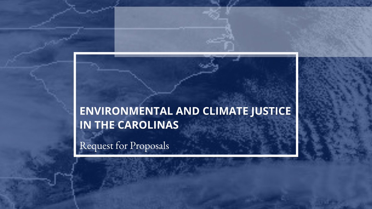 Thanks to generous funding from The Duke Endowment, we are now accepting research proposals from Duke faculty to engage with “Environmental and Climate Justice in the Carolinas.” Please see the RFP for more information: duke.is/6/42qq