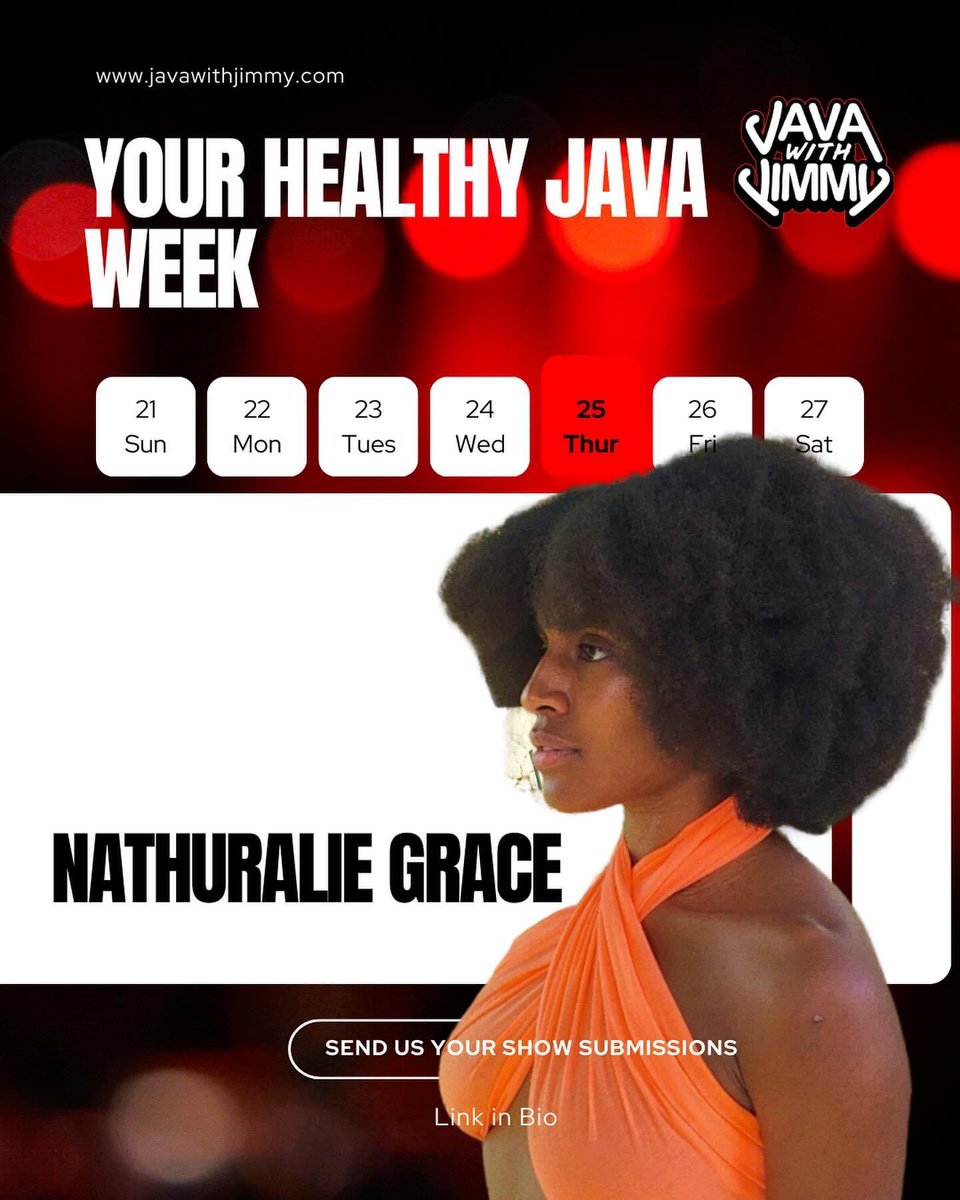 javawithJimmy's tweet image. We’re excited to announce the return of #YourHealthyJava 

This entire week is dedicated to #HealthAndWellness with physicians, doulas, holistic health practices &amp;amp; more. 

NOTE OUR LATE OPENING THIS WEEK!

We’re live at 12:00 PM THIS Monday - Thursday ONLY!!!