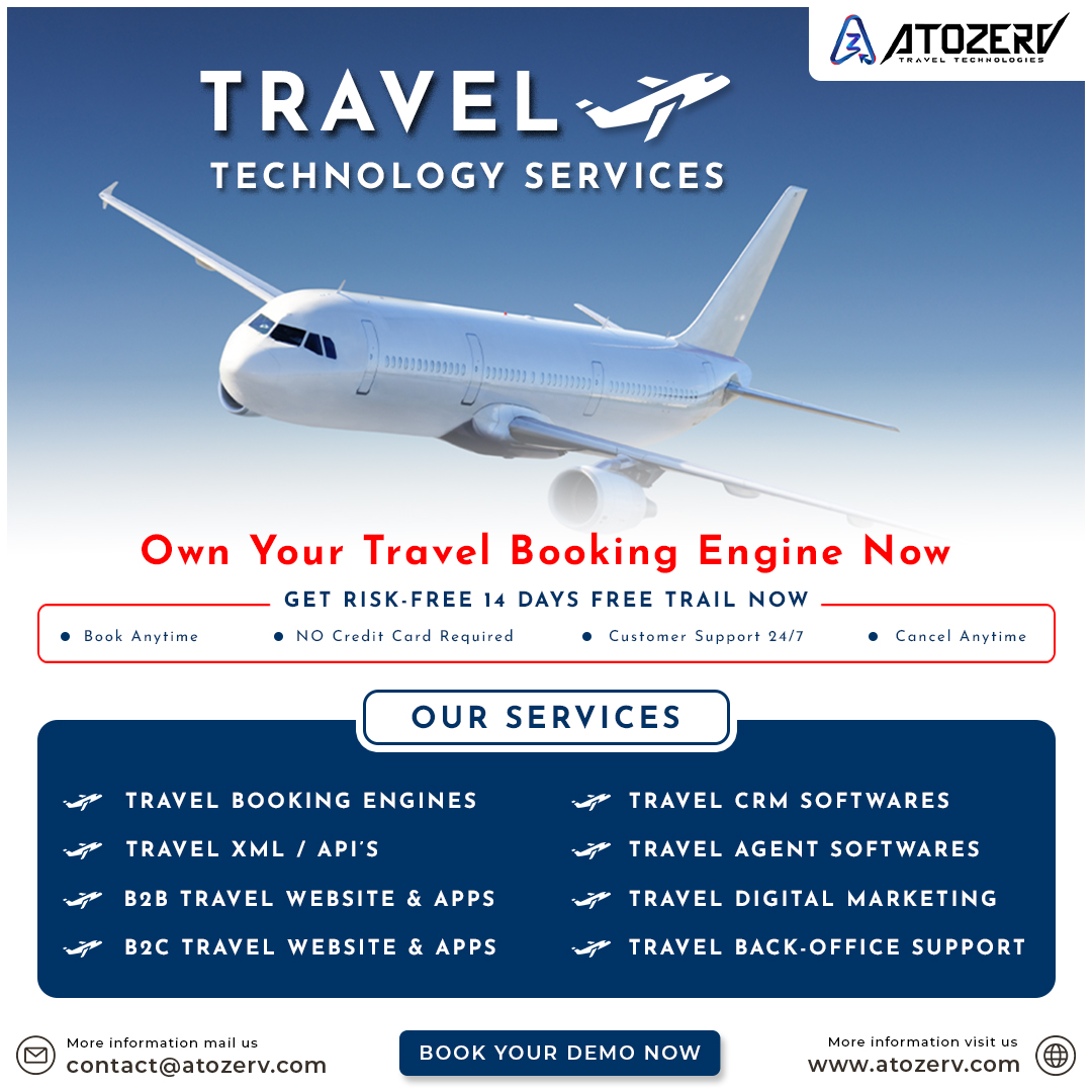 atozerv's tweet photo. "Embark on the Future of Travel: Where Innovation Meets Adventure. Explore Tomorrow's Destinations with Cutting-Edge Travel Technology!"
.
visit us: https://t.co/TG6MhgNmt8
mail us: contact@atozerv.com
.
#atozerv #traveltechnology #Travel #CRM #ERP #BOOKINGS https://t.co/KZnlpXDVwN