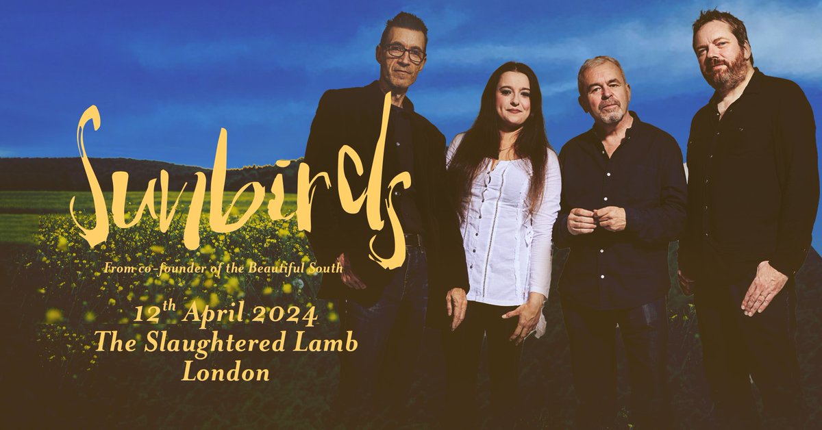 Excited to announce we have @SunbirdsMusic (Dave Hemingway of The Beautiful South's new band) 'Blending musical genres with great intelligent lyrics in the way Dave has always been famous for' 12/04/24 - Grab your tickets here: rb.gy/dj38s0