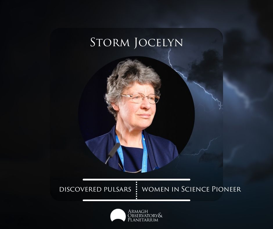 We just had to! Thanks to @barrabest for highlighting that tomorrow's storm is named after one of our favourite astrophysicists. Lurgan born Jocelyn Bell Burnell is a pioneer and discovered one of the most interesting things in our universe. Pulsars!! #StormJocelyn #staycurious