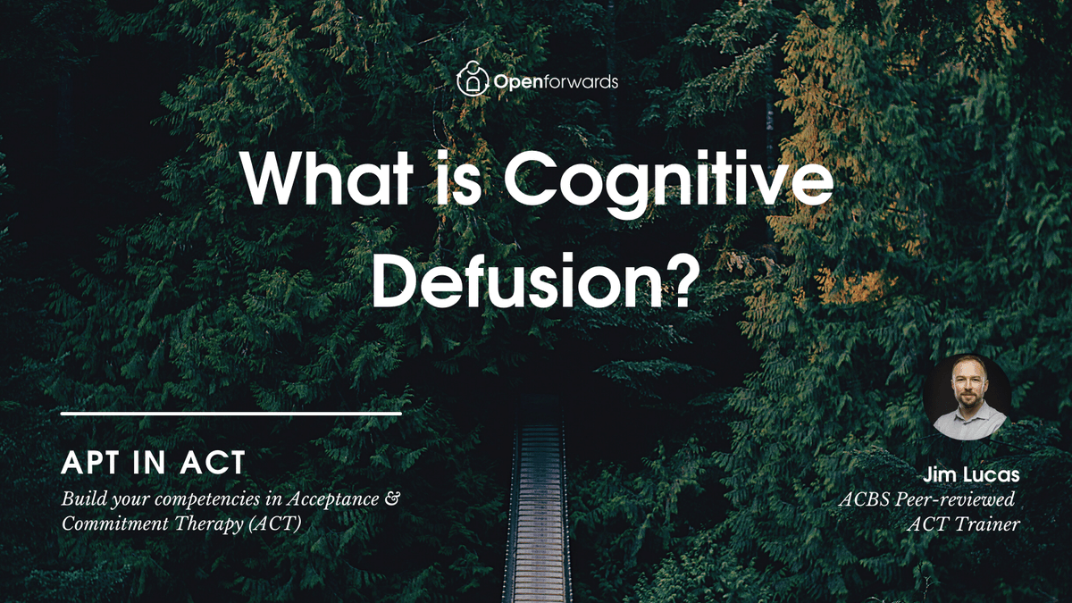 Cognitive Defusion is one of the six processes of Acceptance and Commitment Therapy (ACT), which helps people by increasing psychological flexibility.

youtube.com/watch?v=AYNqar…

#acceptanceandcommitmenttherapy #acttherapist #cbt #cbttherapist