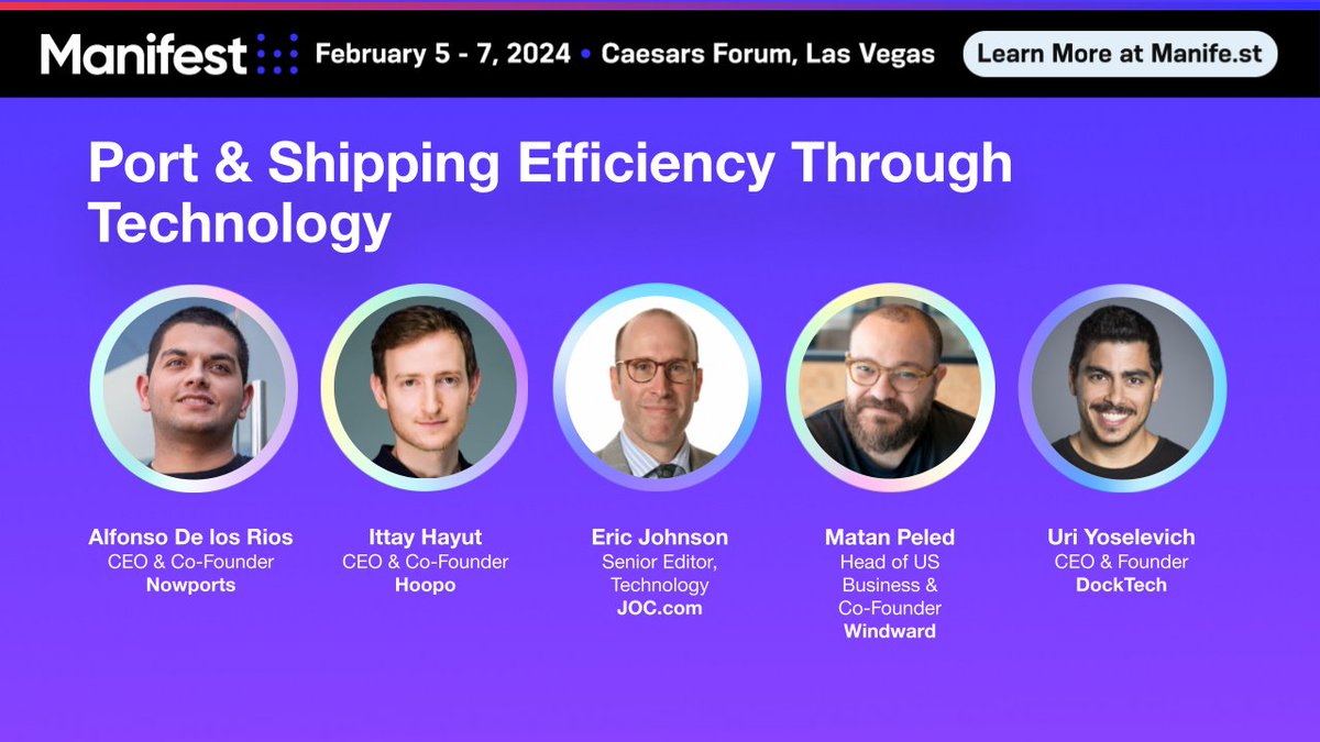 DockTech (@dock_tech) on Twitter photo If we have to go all the way to #Vegas to speak about #port #innovation, we will.
<a href="/UriYoselevich/">Uri Yoselevich</a> we admire your commitment 💪🏽 
See you there! If we have to go all the way to #Vegas to speak about #port #innovation, we will.
<a href="/UriYoselevich/">Uri Yoselevich</a> we admire your commitment 💪🏽 
See you there!