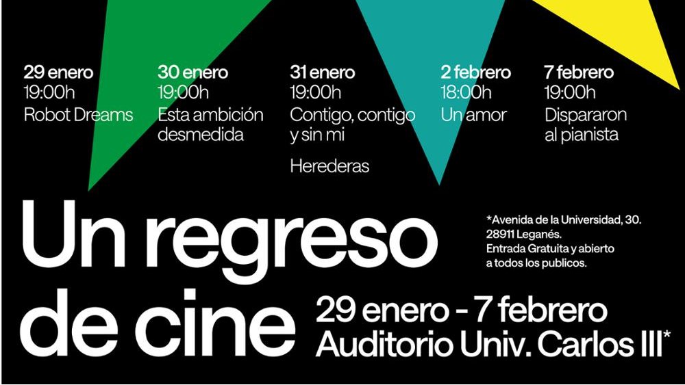 uc3m's tweet photo. Te invitamos a participar en este Ciclo de proyecciones de 6 películas nominadas para los #Goya2024 con la presencia de los equipos creativos.
📽️29, 30, 31 de Enero y 7 de Febrero, a las 19:00h y 2 de febrero a las 18:00h. 
📽️Auditorio de la #uc3m
🎞️+info: https://t.co/Atvgi3dkP3 https://t.co/Wbww8fOn5Q
