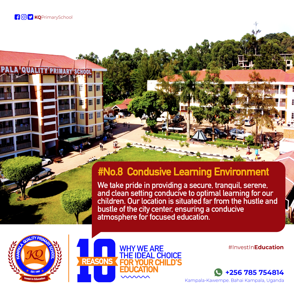 kqprimaryschool's tweet photo. #ReasonNo.8 Our location is situated far from the hustle and bustle of the city center, ensuring a conducive atmosphere for focused education. #TenReasons #WhyChooseUs. For details; #WhatsAppOrCall +256 705 299274. #JoinUs #investineducation #modaymotivation. https://t.co/FCKQMOnZpP