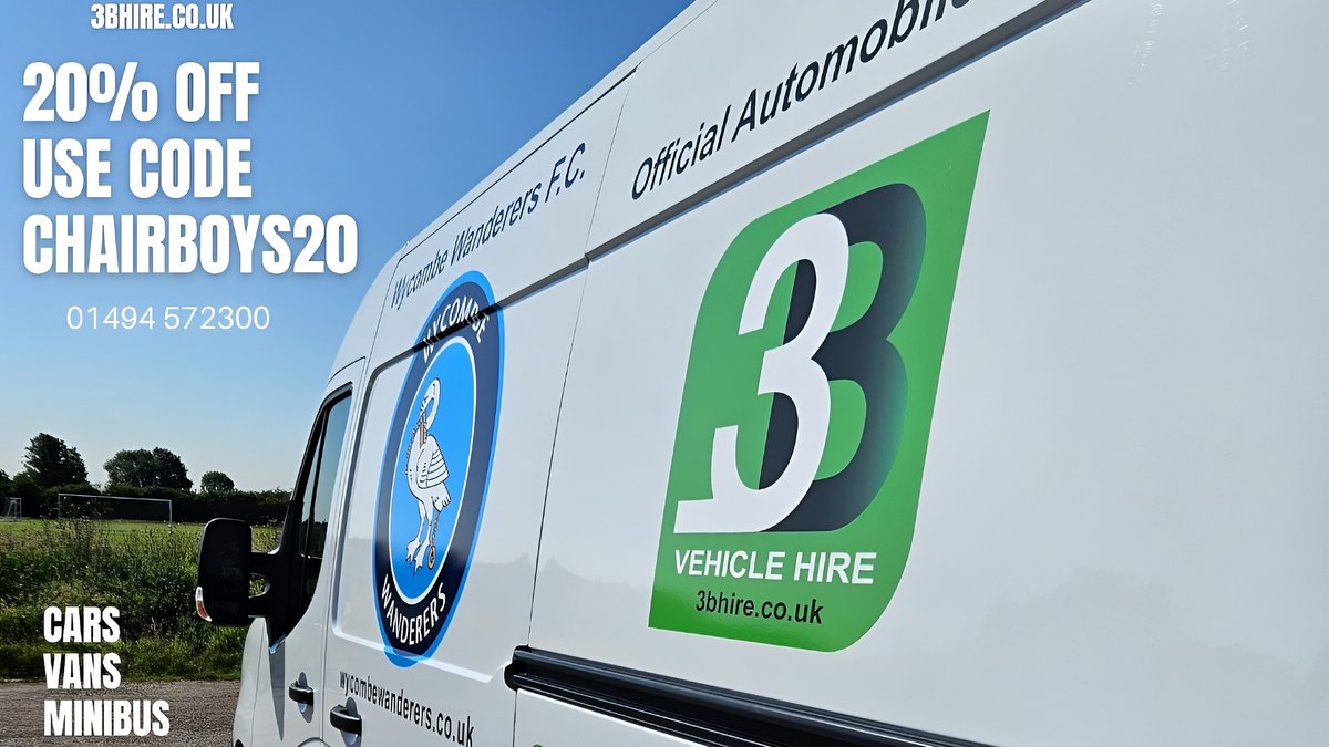 🛣️ We're on the road again on Tuesday! Choose @3bhire for your car hire and use Chairboys20 to get 20% off your booking this month.