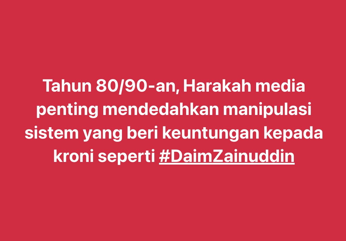Tabik kepada <a href="/harakahdailyHD/">Harakahdaily | الحركة</a> circa tahun 80/90-an beri pencerahan kepada orang Melayu 
#MelayuKaya 
#DaimZainuddin