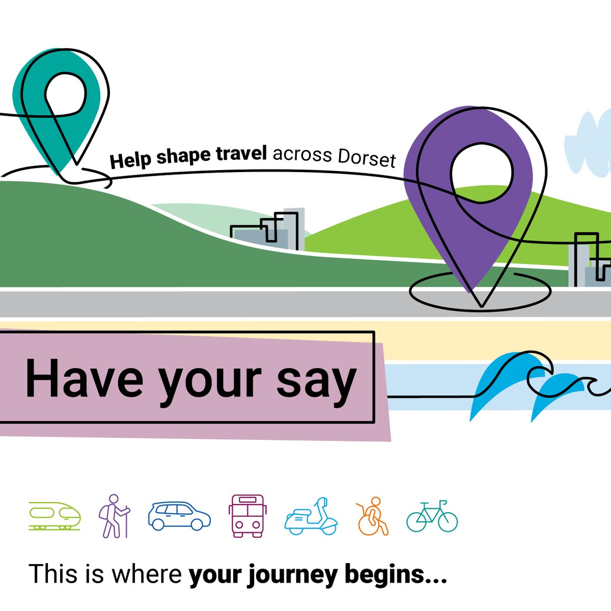 BCPCouncil's tweet image. 🗣️ We want to hear your views on the transport issues across the whole of Dorset

✏️ Please take a few minutes to fill in the survey and have your say. Paper copies are available at Dorset Council and BCP Council libraries.

👉 pulse.ly/gvyrto2d7d

#LocalTransportPlan