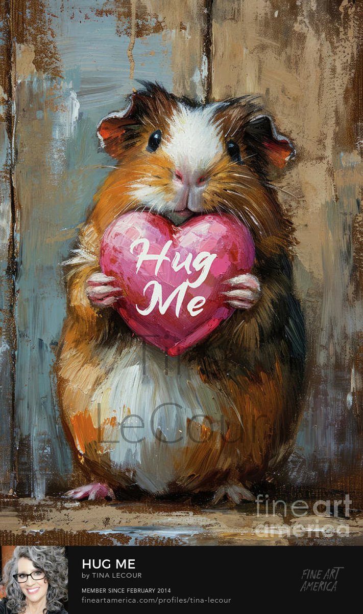 Hug Me...Can be purchased here..tina-lecour.pixels.com/featured/hug-m…

#ValentinesDay #valentinesday2024 #valentines #valentinesdaygift #valentinesgifts #ValentinesGift #love #animals #AnimalsLover #guineapig #giftsforher #giftideas #gift #gifts #GIFTNIFTY #AYearForArt #wallartforsale #quotes