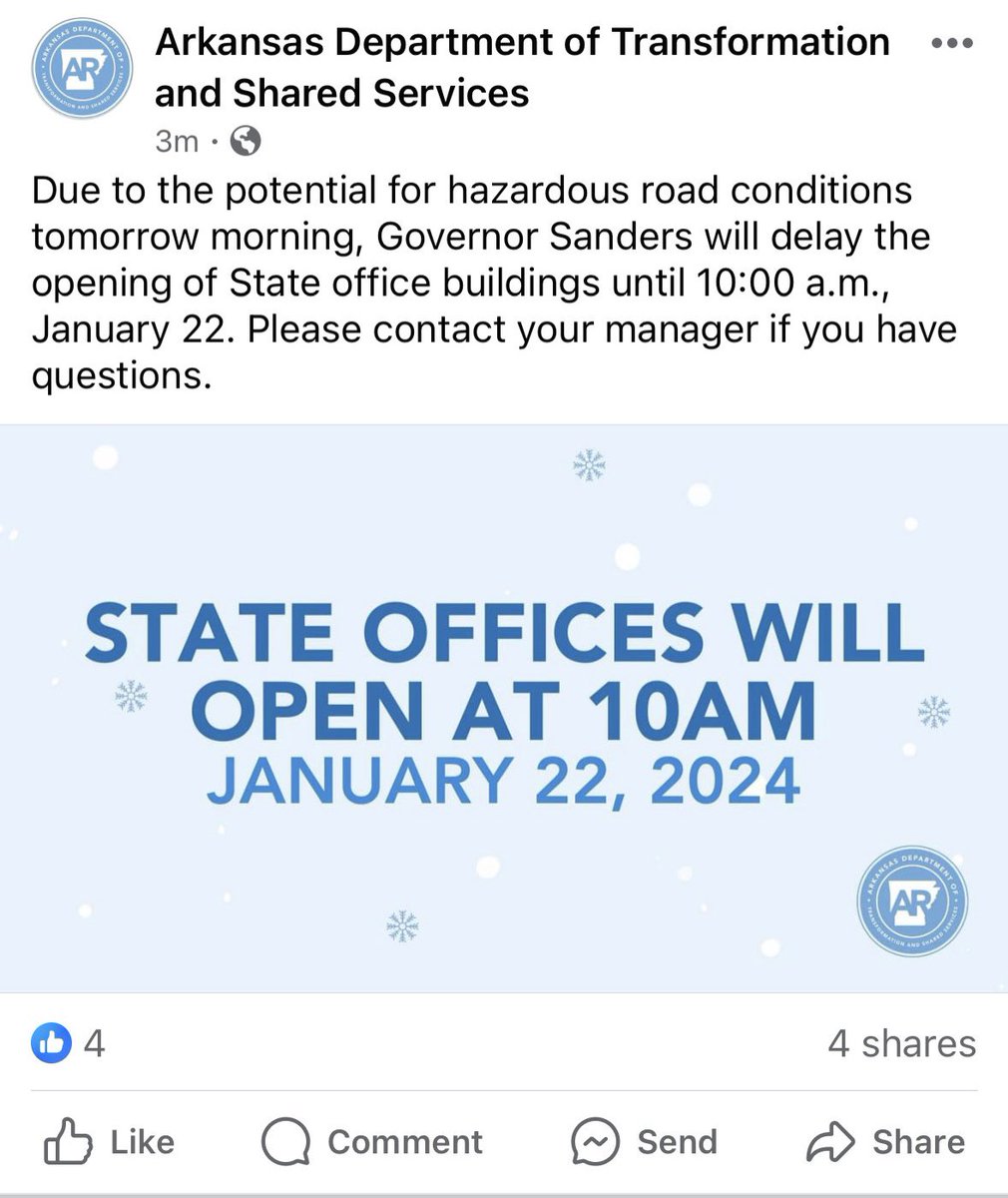 ARCOSLoffice's tweet image. We will open at 10 a.m. today.