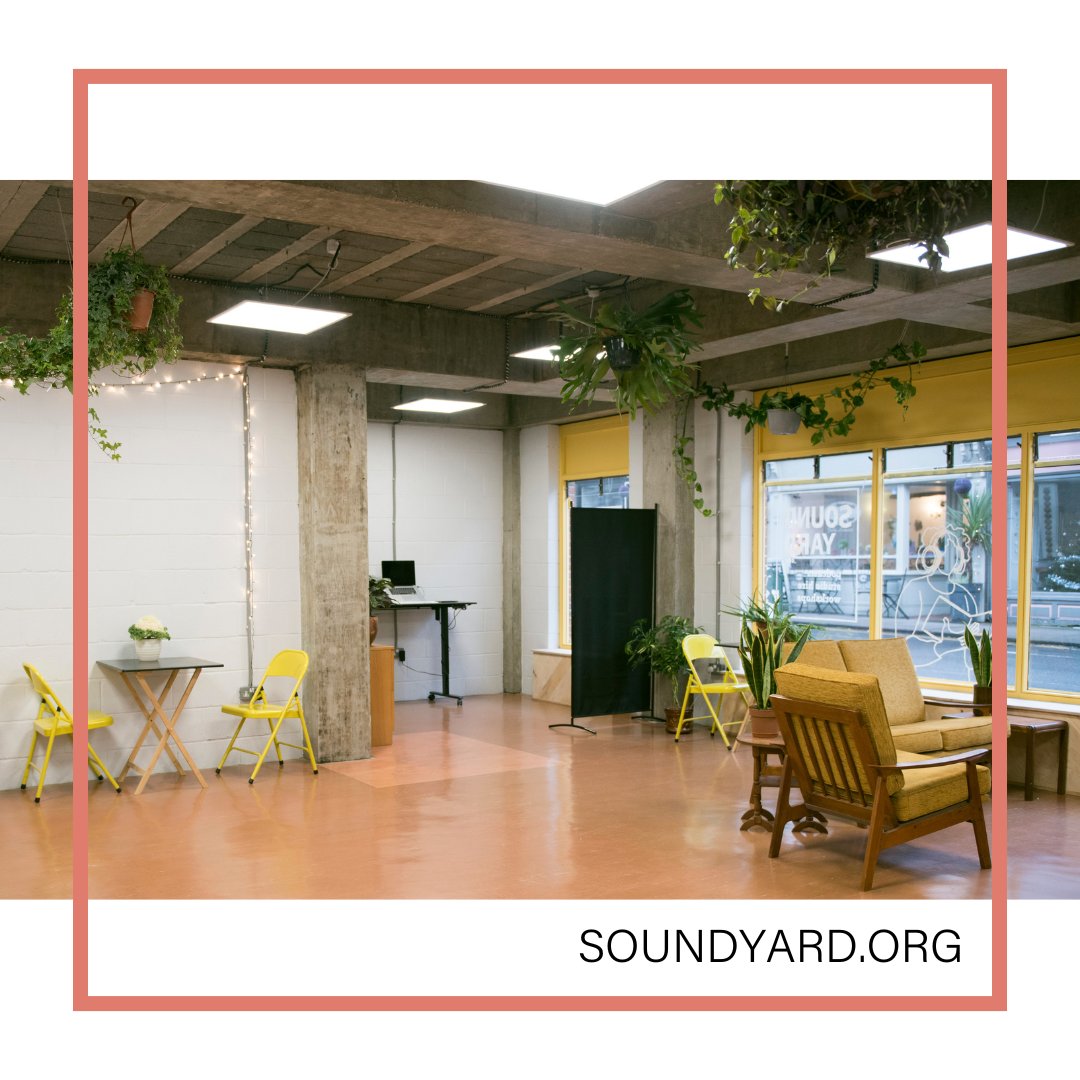 Our production space! We feel so lucky to do a lot of our audio producing here, as well as hosting workshops & clients too. Can you think of something you'd want to use this space for? Yoga classes? Pop-up shop? Do you want to run your own workshops here? 📧hello@soundyard.org