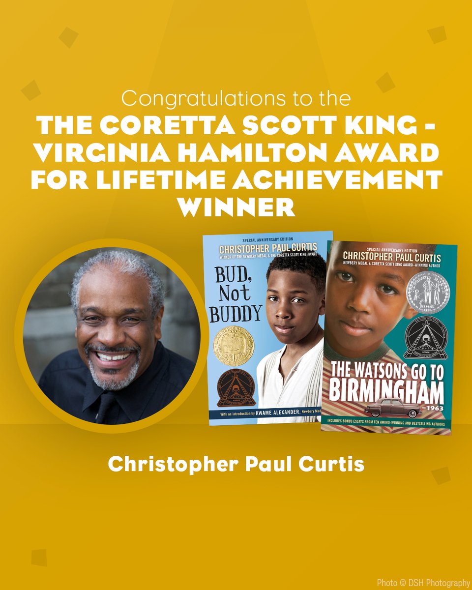 RHCBEducators's tweet image. Congratulations to The Coretta Scott King - Virginia Hamilton Award for Lifetime Achievement Winner, Christopher Paul Curtis! Thanks to the American Library Association #LibLearnX24 #ALAAC24!