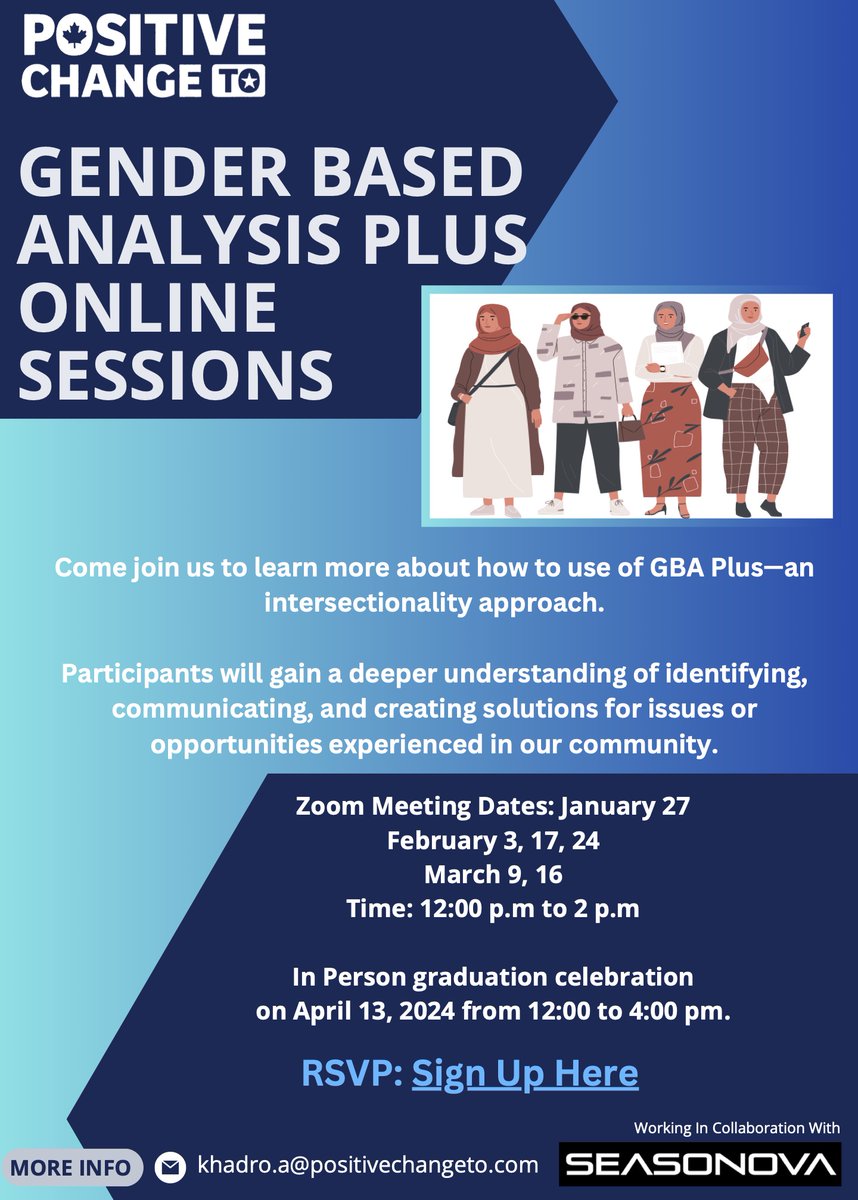 psitivechangeTO's tweet photo. Exciting news- We are inviting you to join us in our upcoming online training sessions about using GBA plus- an intersectionality approach.  

Register using the link below or click the link in our bio.
We look forward to seeing you there!

https://t.co/HPLwiueYIN https://t.co/7Hb63iWnG6