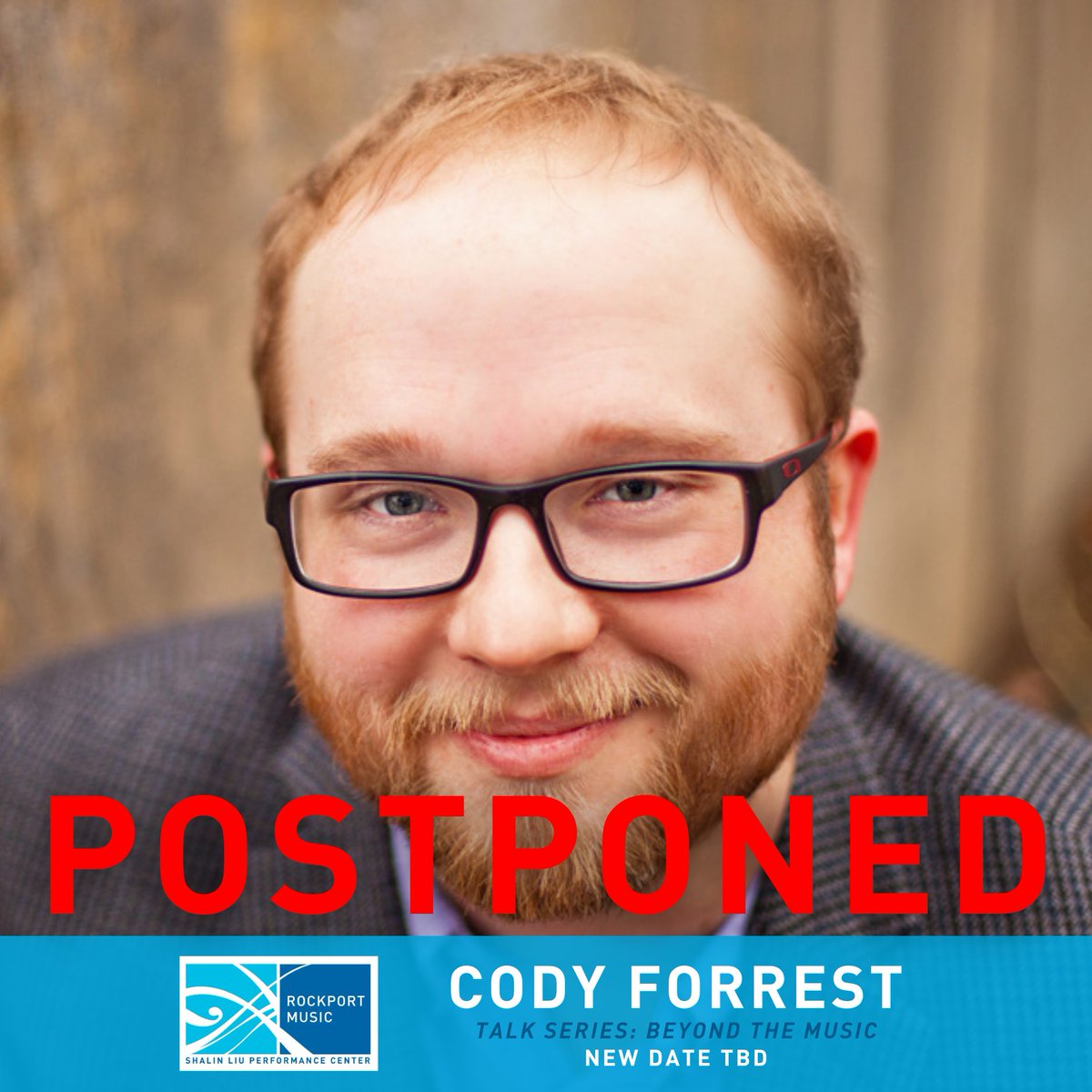 We're sorry to announce that Cody Forrest's 'Beyond the Music' talk, originally scheduled for Tuesday, Jan. 23 at 7 PM, has been postponed due to unforeseen circumstances. The new date is to be decided. About 'Beyond the Music': rockportmusic.org/talk-series/