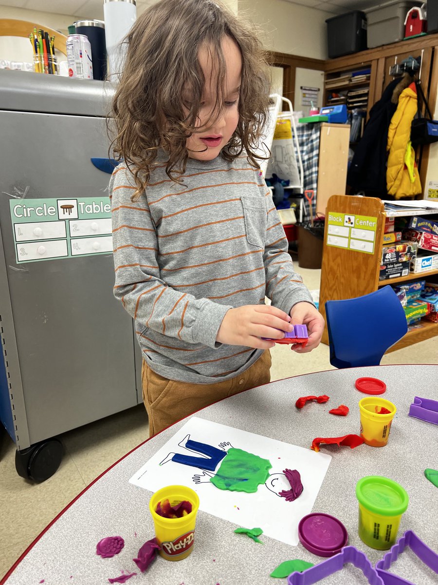 Using play dough to create clothes! #clothingstudy #d97