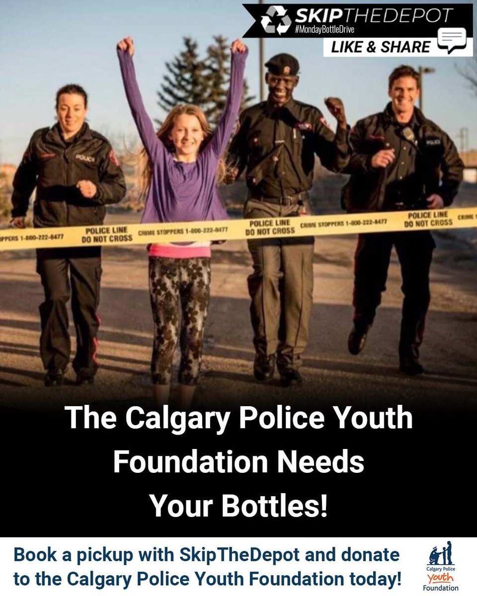 🌟✨ The Calgary Police Youth Foundation is on a mission, and we need YOUR help! ♻️ Partnered with SkipTheDepot, we're turning bottles, electronics, and clothing into a force for good. 😎 Donate your bottles here: app.skipthedepot.com/cpf @cpfyyc #cpfyyc #yyc #skipthedepot