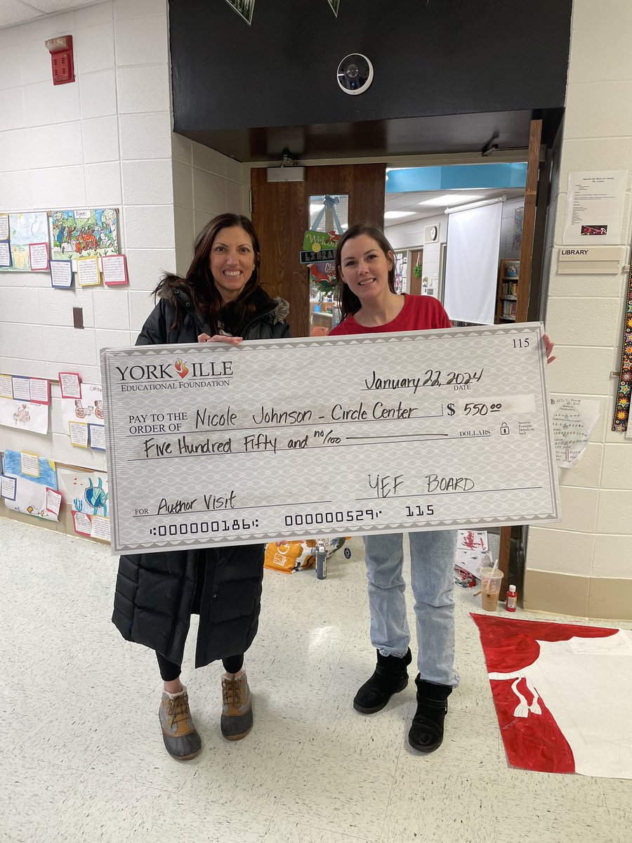 Congratulations to Mrs. Johnson on being chosen as a grant recipient from the Yorkville 115 Educational Foundation! We are excited about an in person author visit for our students. <a href="/YEF115/">YEF 115</a> <a href="/Yorkville115/">Yorkville Community Unit School District 115</a>