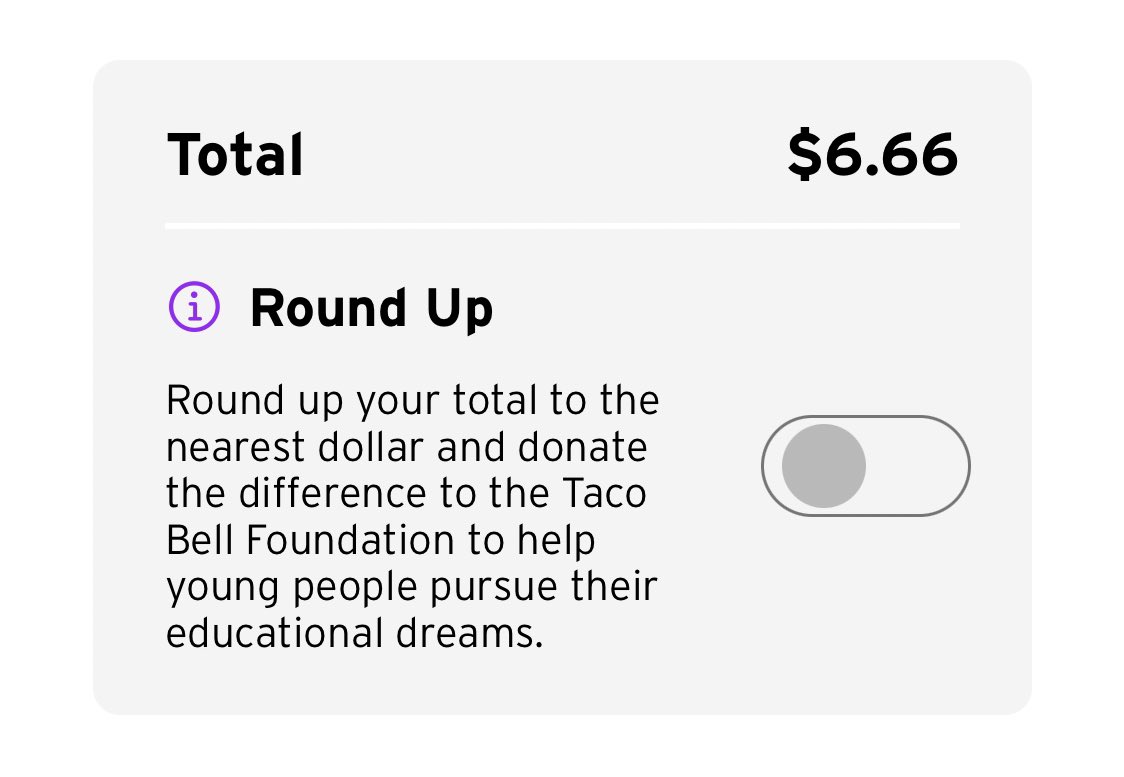 IAmSpugEddy's tweet photo. I call this particular Taco Bell order “The Devil’s Lunch” because I could round up but choose not to https://t.co/sTSwKGpID5