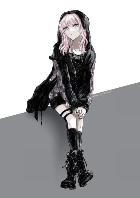 「full body pink eyes」 illustration images(Latest)｜21pages