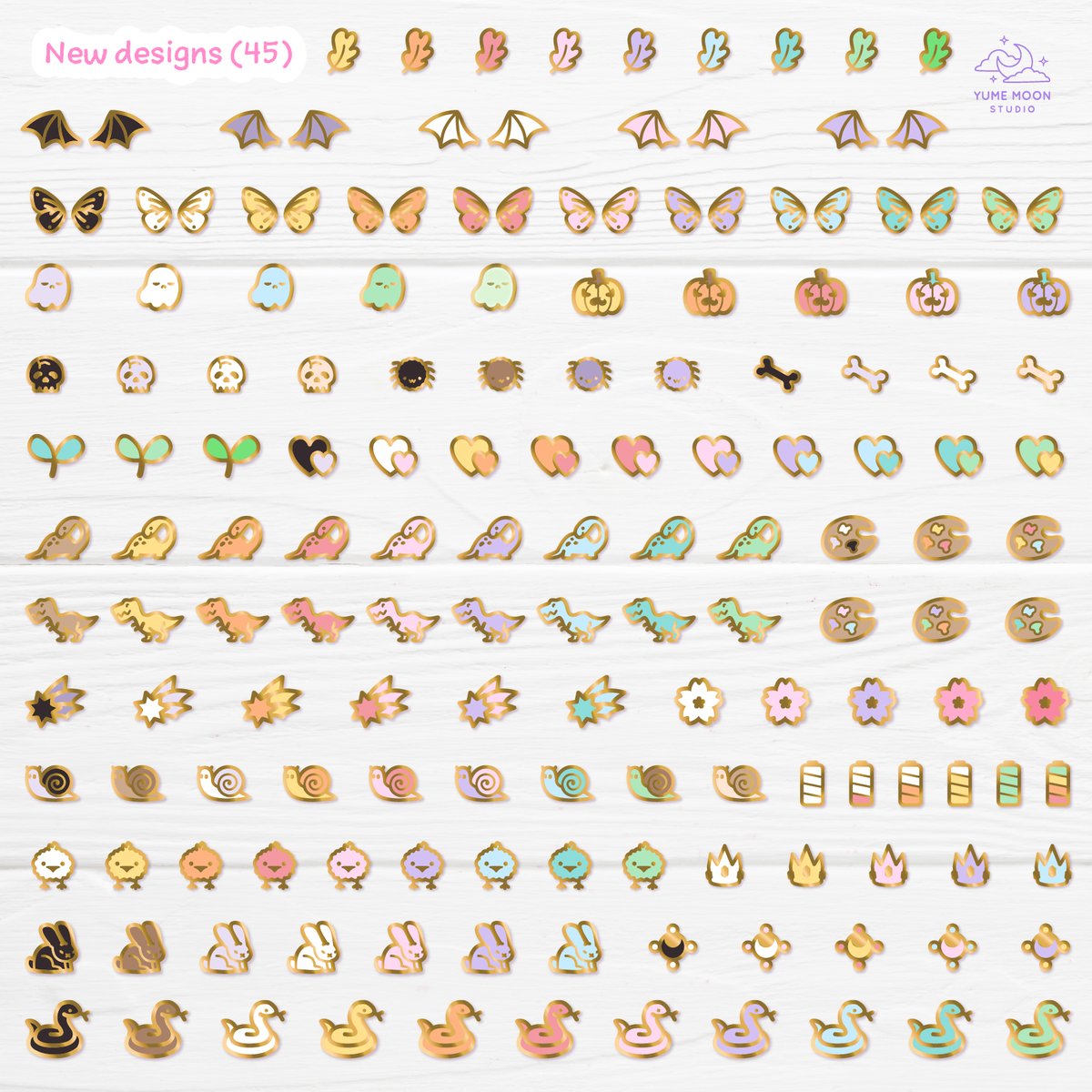 YumeMoonStudio's tweet photo. My new Mini Pins Kickstarter launched 1 hour ago and we already unlocked the base goal! If you want to pledge to this campaign, follow the link below, I created 45 new designs, I can't wait😍 https://t.co/LUAdJPLLG5