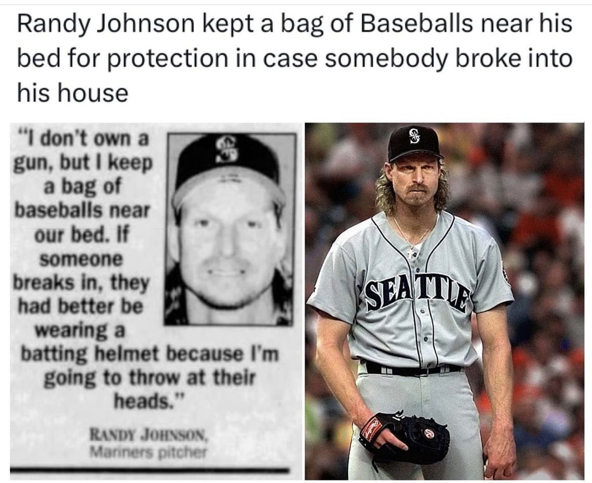 Randy Johnson was a legend 😂
